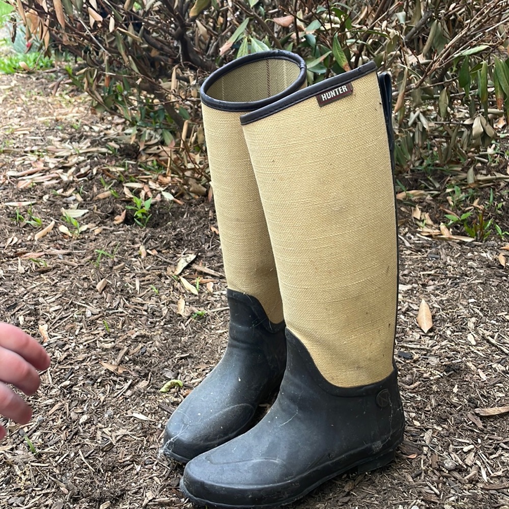 Hunter, Women’s, 37 tan cloth/leather riding boot